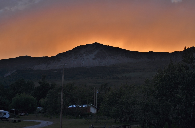 sunset over the mtn